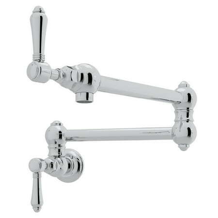 ROHL Italian Wall Mounted Pot Filler With Lever Handle-Polished Chrome A1451LMAPC-2